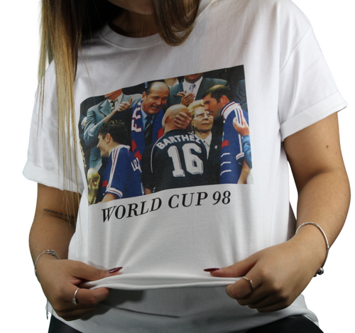 T-shirt Coupe du monde 98 - Chirac & Zidane & Barthez