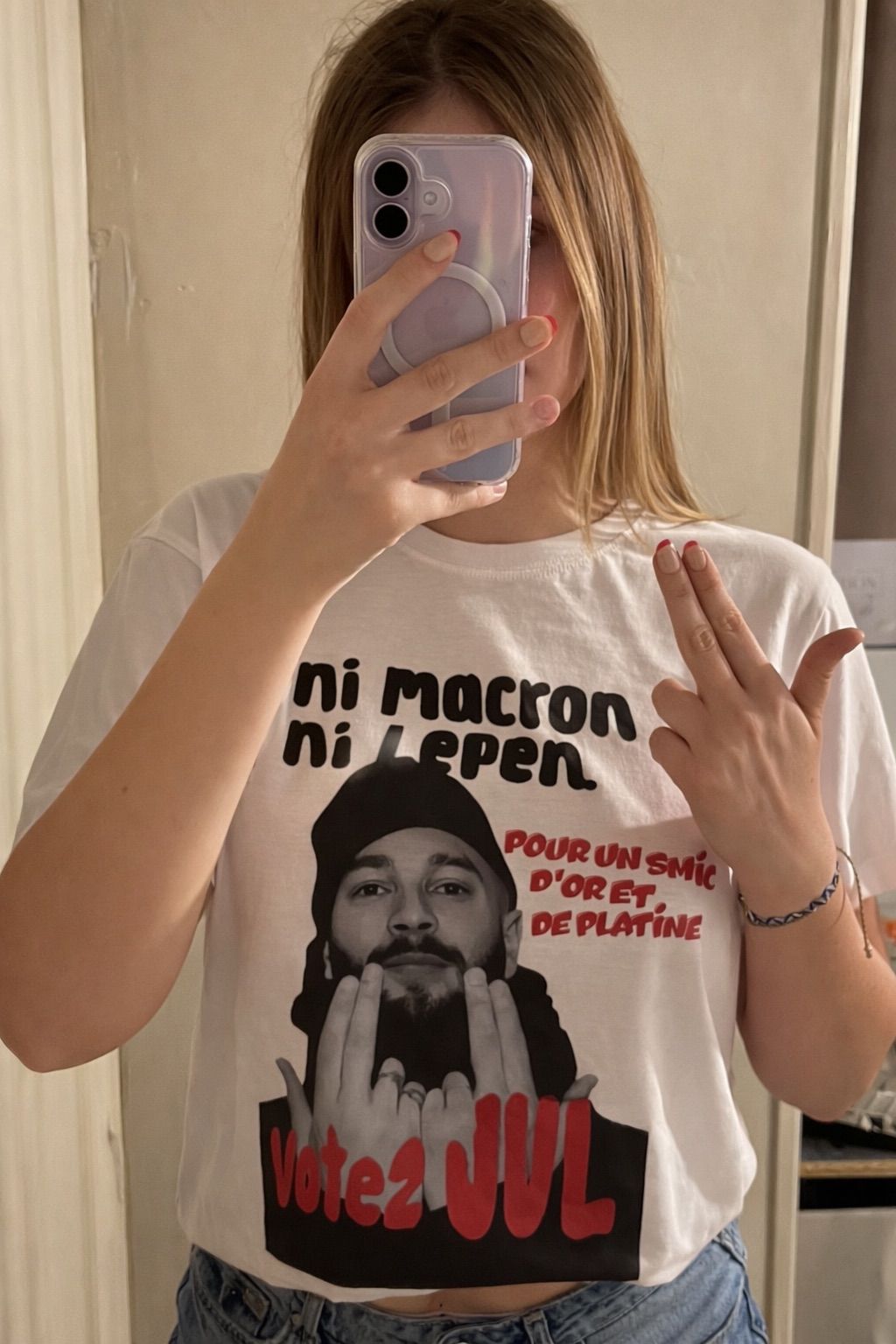 T-shirt VOTEZ JUL ROSE