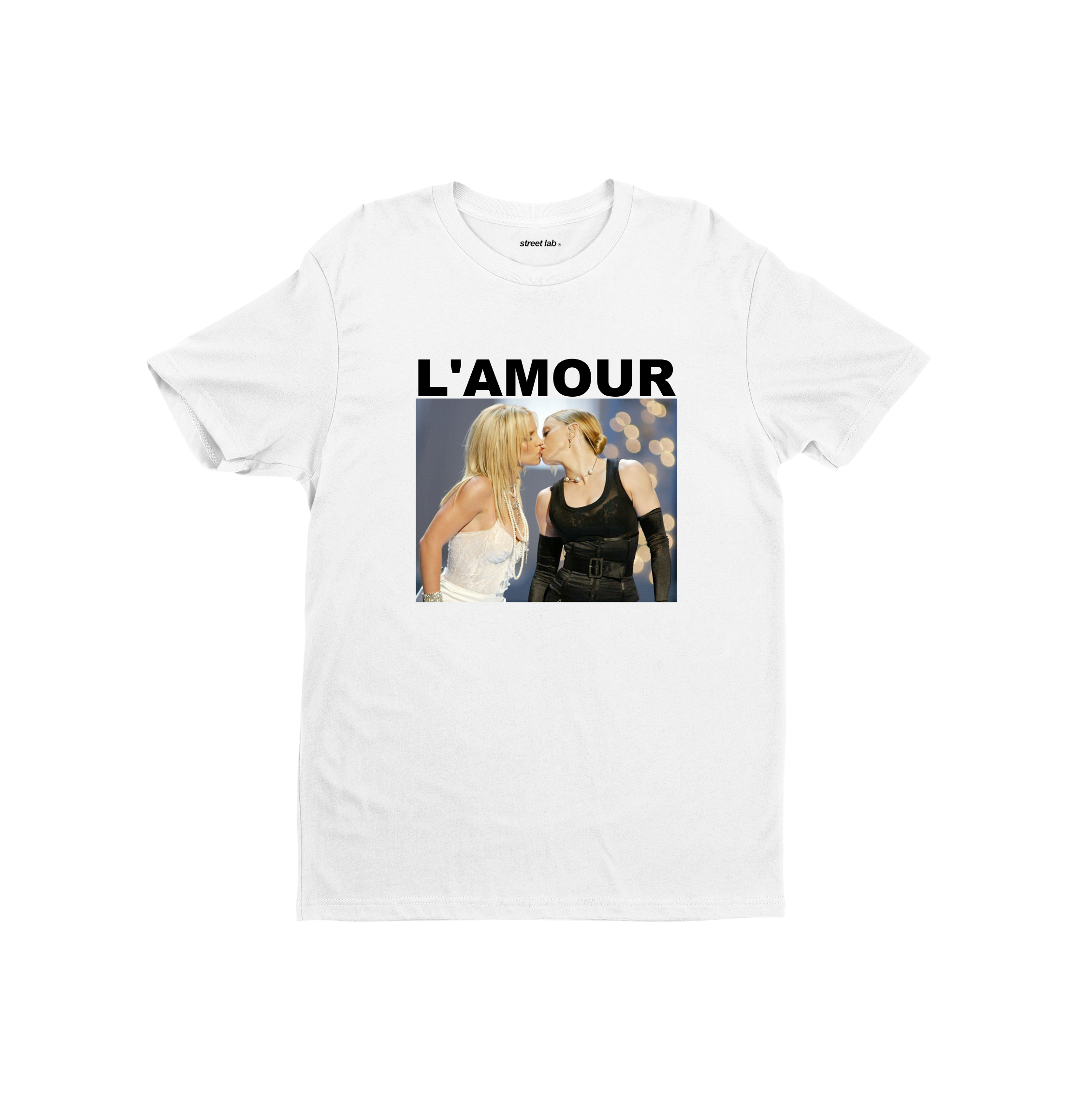 T-shirt L'AMOUR britney spears kisses madonna